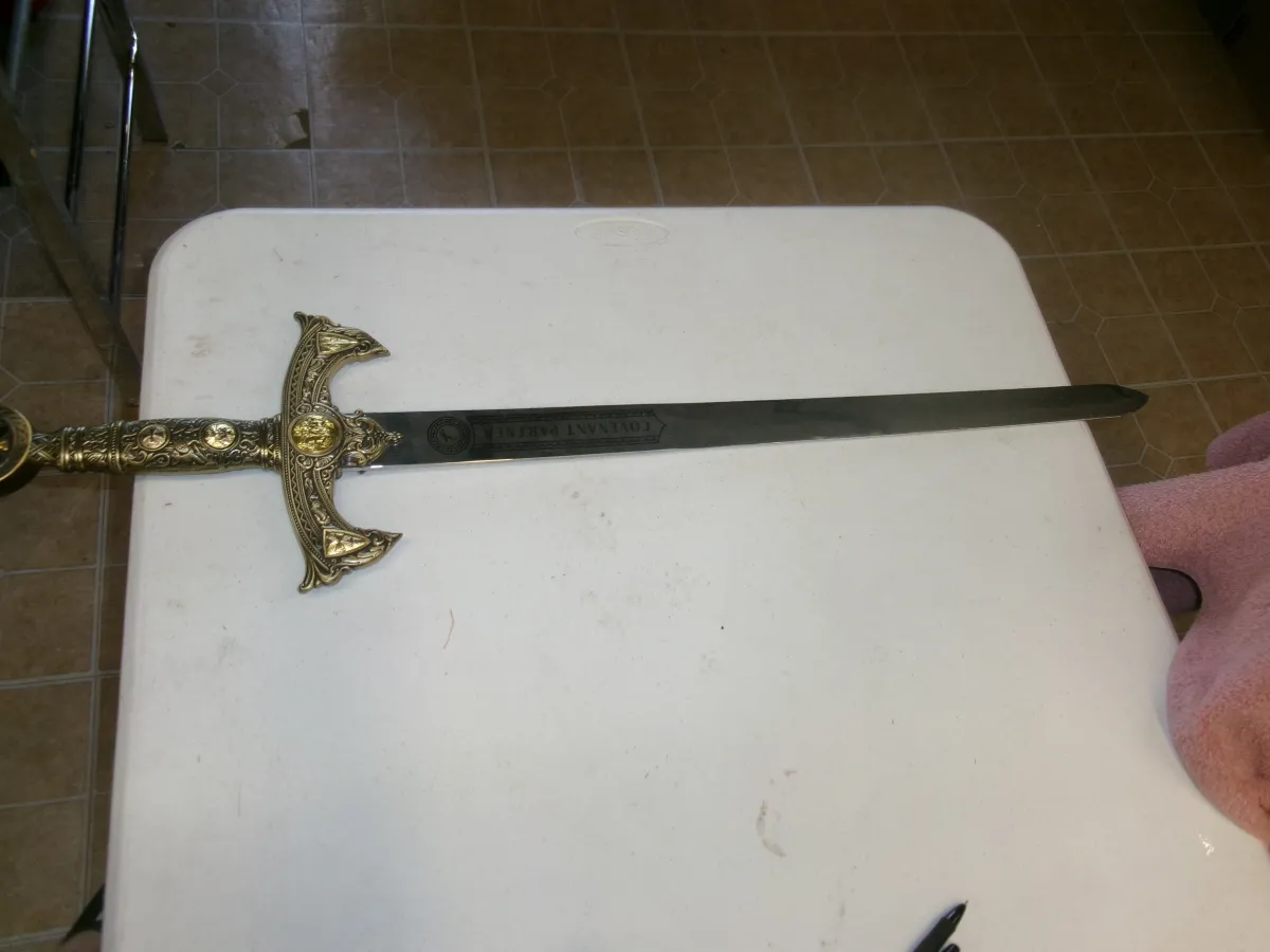 Vintage "Covenant Partner" Knights Templar Style Ceremonial Display Sword -37"