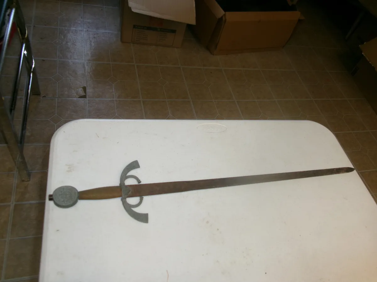 Vintage Toledo Spain "Great Captain" Small Sword -Rusted Decorative Wall Prop