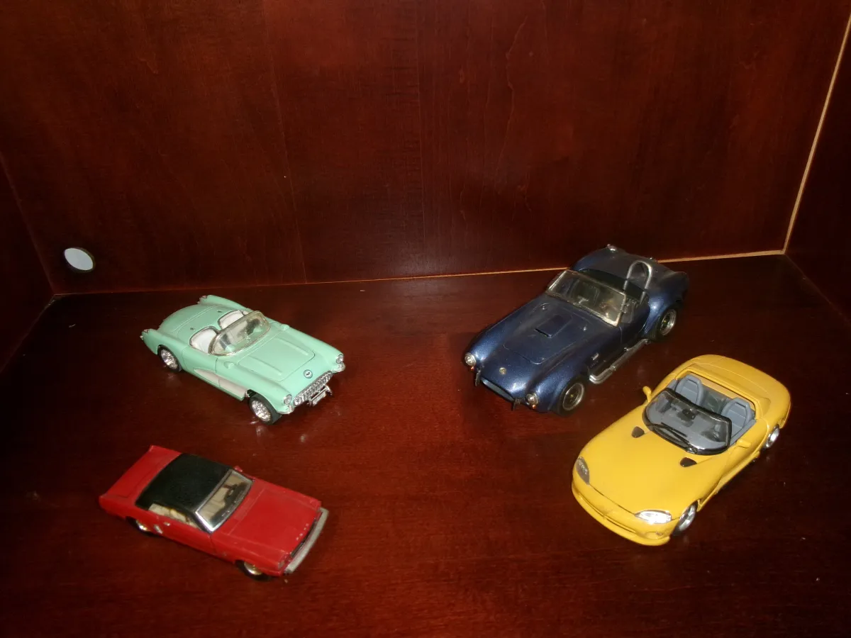 Collectible Die-Cast Sports Cars Lot - Shelby Cobra, Viper & Corvette (4 Pcs)